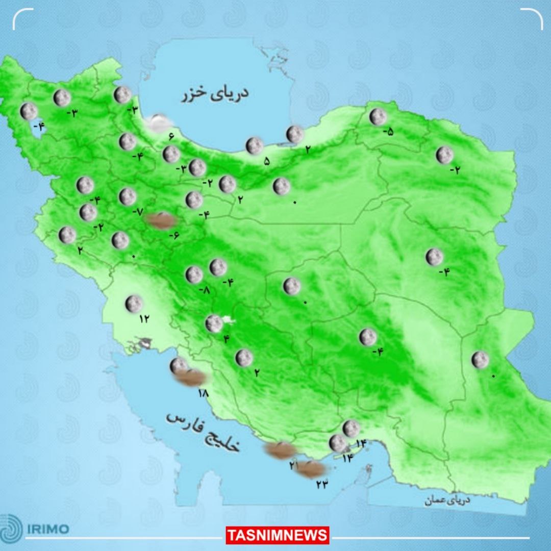 بارش پراکنده در جنوب کشور