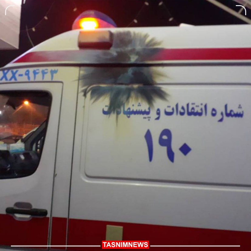 آمبولانس اورژانس در اسلامشهر به دلیل پرتاب نارنجک آسیب دید