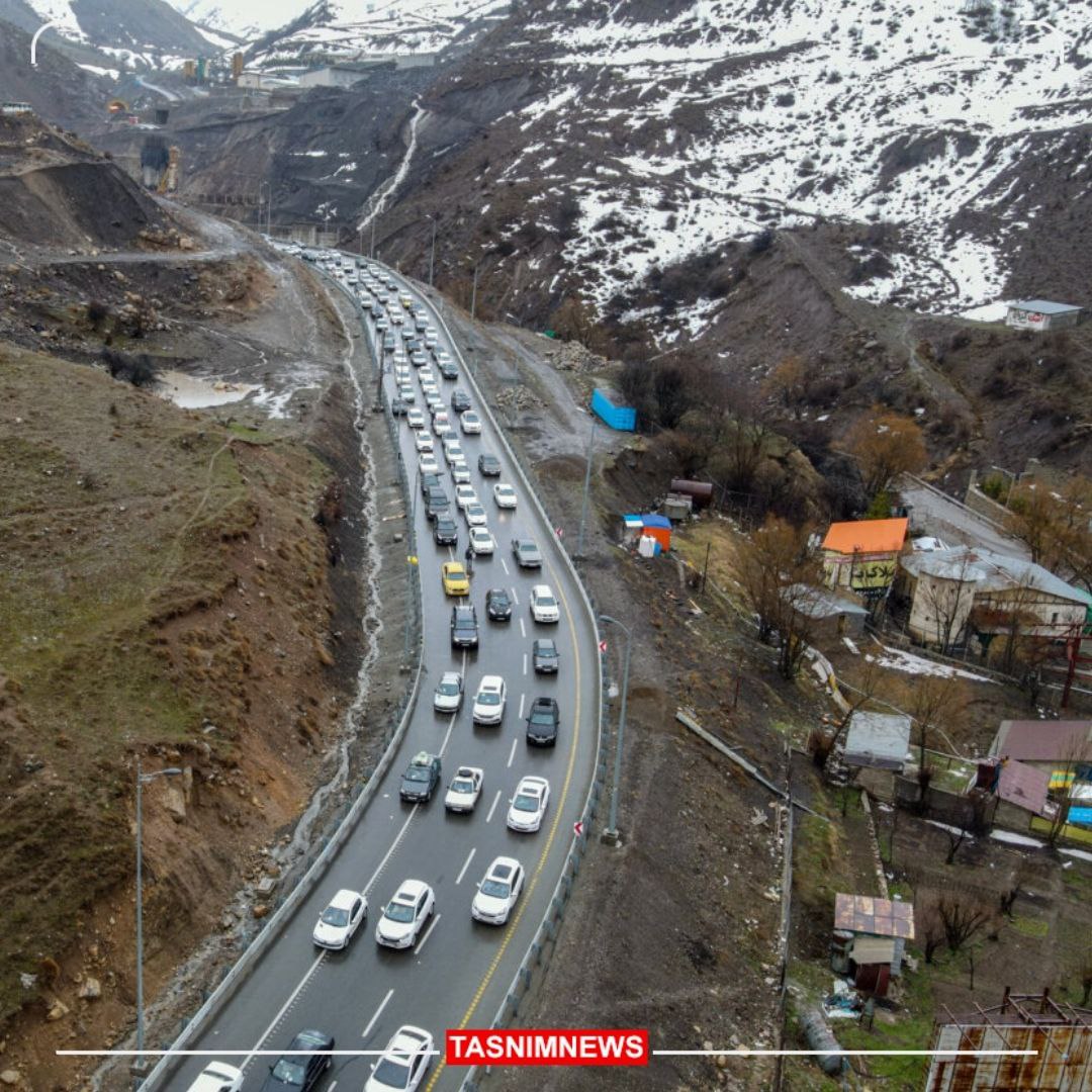 ترافیک پرحجم و لغزندگی جاده‌ها در مازندران